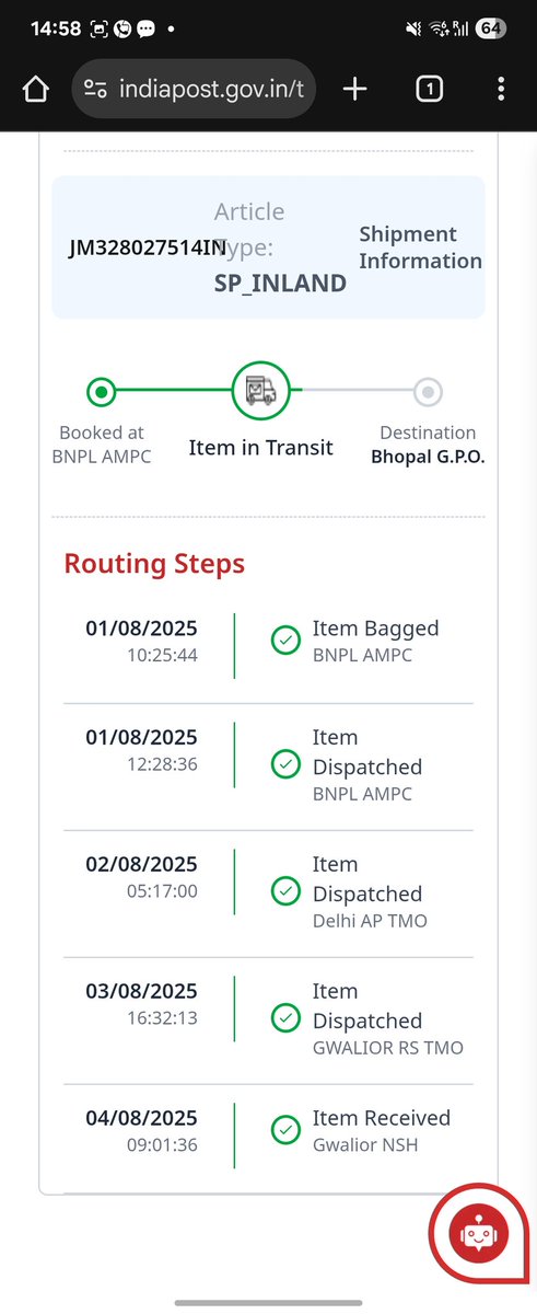 gauravscsit's tweet image. Sankari company ka level hi alag hai…
30 July ko parcel bheja tha, 11 August ho gaya. Lagta hai ab wo parcel mujhe Independence Day ke parade me milega. 📦🚶‍♂️🇮🇳
@IndiaPostOffice 
@JM_Scindia 
#whereismyparsal