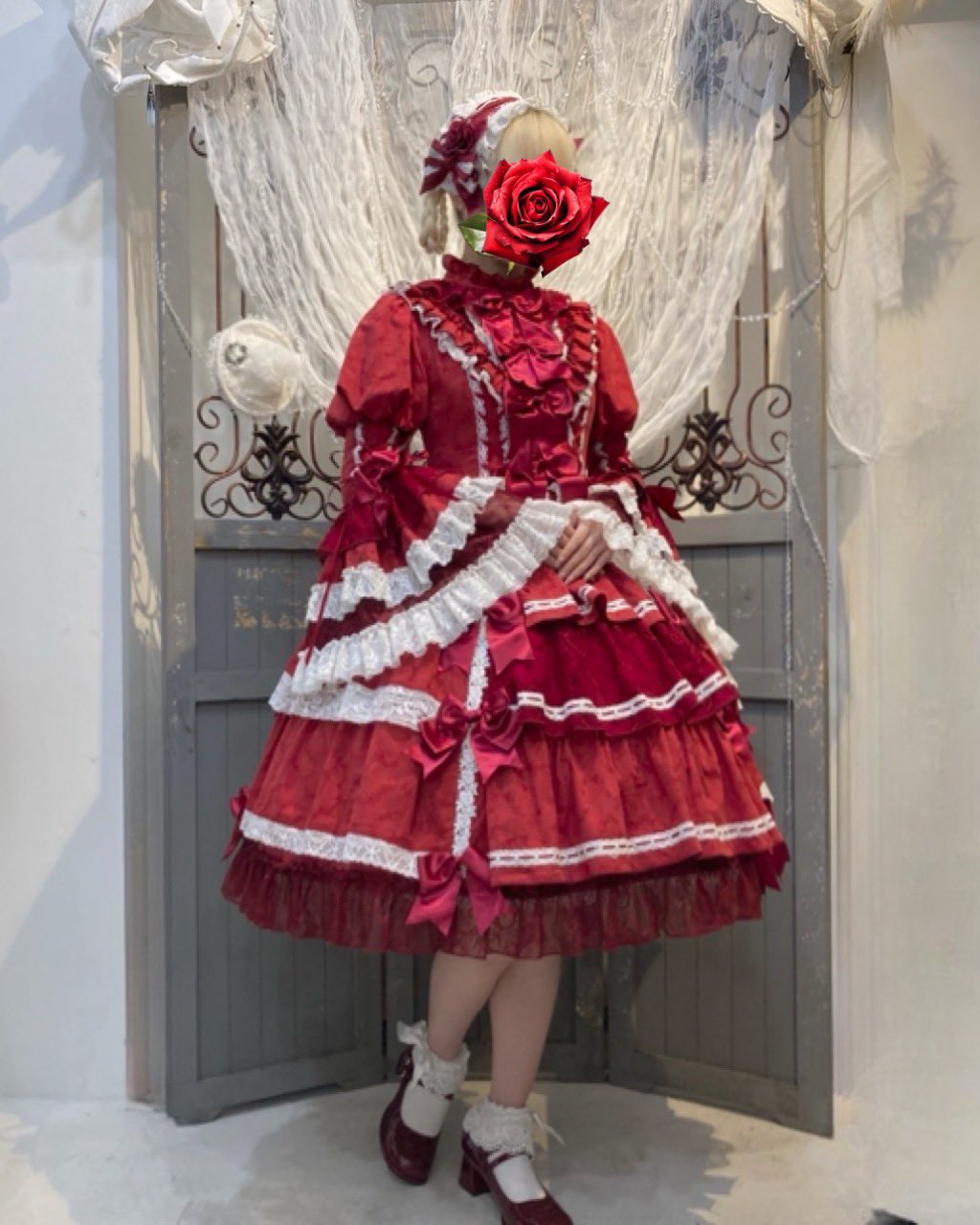 本日限定値下げ！星箱works 赤ワンピース　おまけ コラボ商品】Rozen Maiden x HoshibakoWorks 真紅ケープ付き
