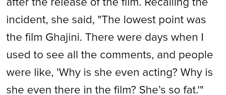 At least she gained weight for a role &amp; didn't run to liposuction like ur idol. All you losers do is body shame bcz that's all you've got. Keep running ur mouths, karma's already hitting ur precious 9, she's packing on the pounds again &amp; trust me, it's coming for you too 🥰🥰