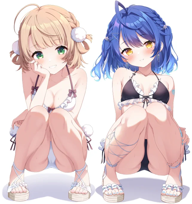 夏コミのアクスタのういあみゃ絵です!