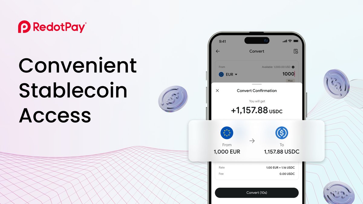 🌍Access to stablecoins matters more than ever in today’s rapidly evolving global economy.

With USDC fully backed by cash and cash equivalent assets held by regulated financial institutions, trusted, transparent, and backed 1:1 by USD, you get global, secure, and near instant