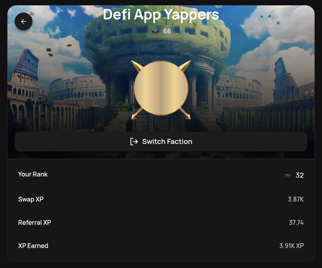 GM DefidotApp Nation 🫡 

I'm living in Defidotapp, do You?

To do List?

Swap, Perp, Stake on World best All DeFi Needs App.

Comment your XP 🫡