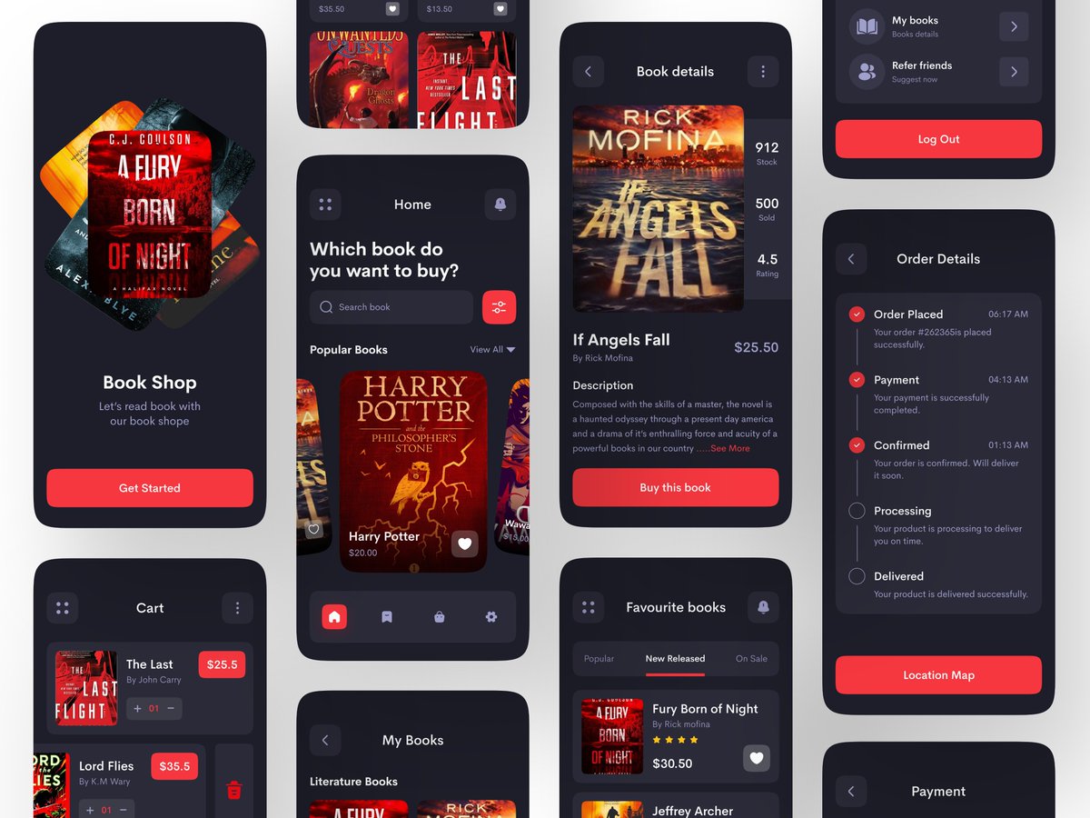 Shahinurstk02's tweet image. This is a mobile app for the Book Store. This app provides an easy platform for startups to sell their books and kickstart their business effortlessly.

Need a mobile app like this? Reach out: shahinurstk02@panze.co

#appuiux #appdesign #shahinurstk02 #languagelearning #uidesign