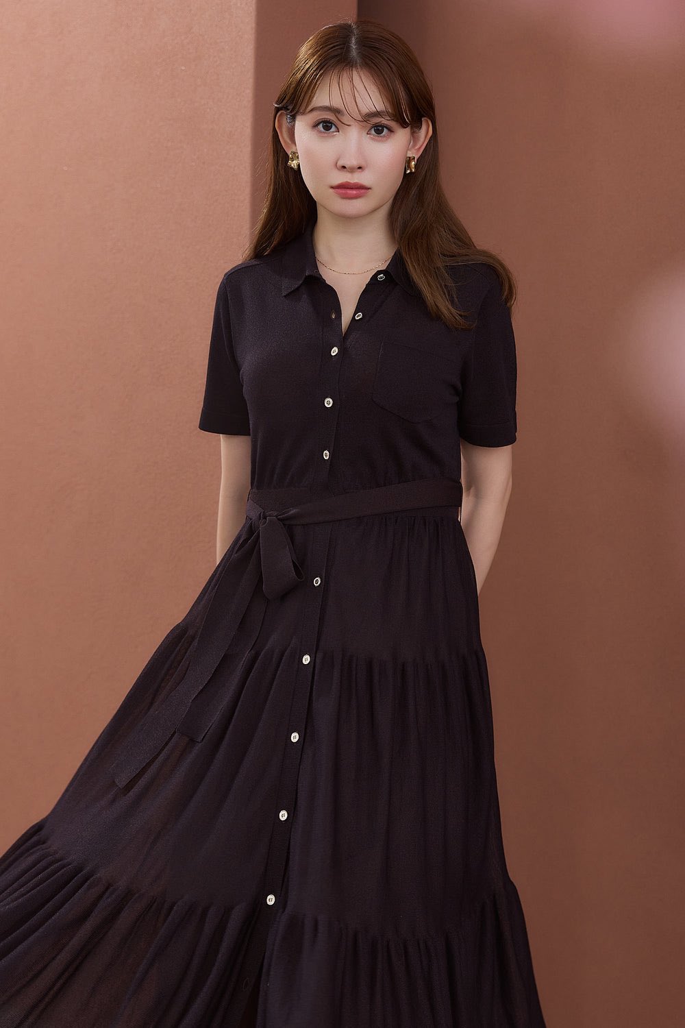 新品 herlipto Romane Tiered Knit Dress herlipto Romane Tiered Knit Dress S herlipto Romane Tiered Knit Dress