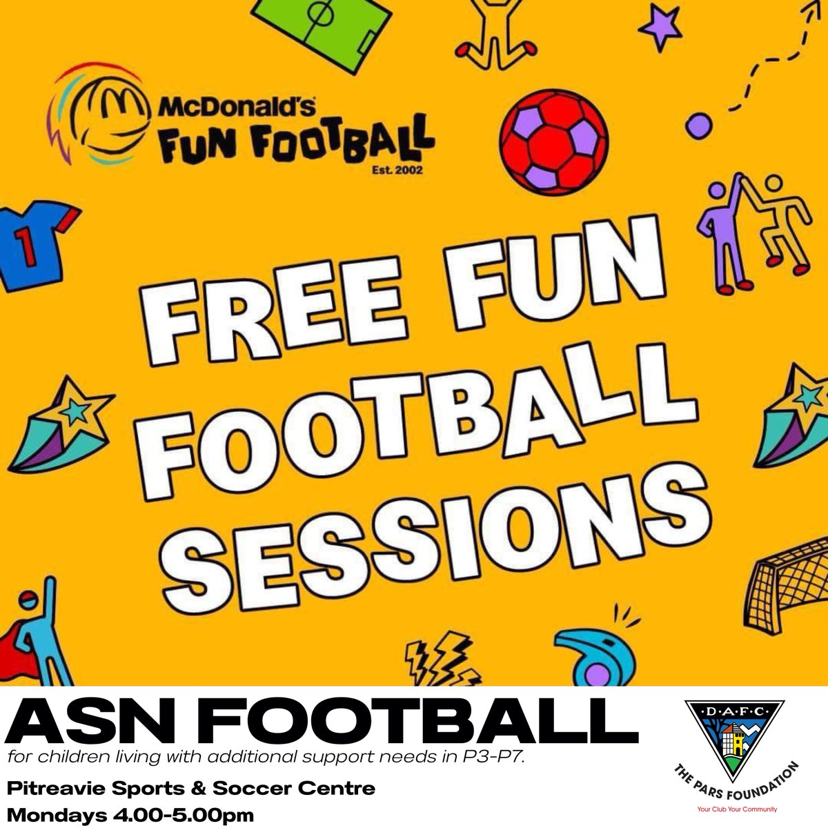The PARS Foundation (@parsfoundation) on Twitter photo β½οΈASN Football β½
Children aged 7β12yrs can join our ASN Football sessions β a fun, inclusive & supportive space where everyone can enjoy at their own pace.
π
Mondays | π 4:00β5:00pm
π Pitreavie Sports & Soccer Centre | π· Free to attend
Book Now: the-pars-foundation.classforkids.io/info/3404 β½οΈASN Football β½
Children aged 7β12yrs can join our ASN Football sessions β a fun, inclusive & supportive space where everyone can enjoy at their own pace.
π
Mondays | π 4:00β5:00pm
π Pitreavie Sports & Soccer Centre | π· Free to attend
Book Now: the-pars-foundation.classforkids.io/info/3404