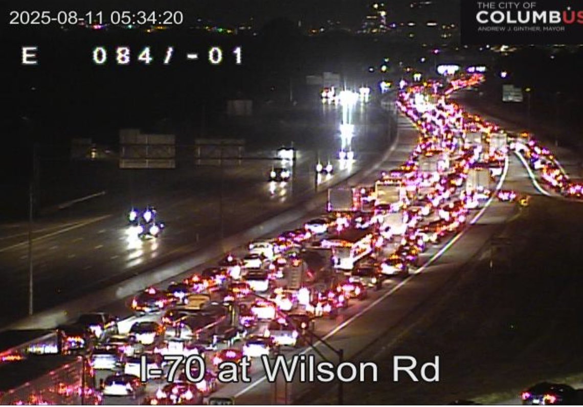 BREAKING - 70 EB is CLOSED near Wilson Rd heading towards downtown Columbus due to a crash <a href="/wsyx6/">WSYX ABC 6</a> <a href="/fox28columbus/">FOX 28 Columbus</a> #GDCTeamTraffic