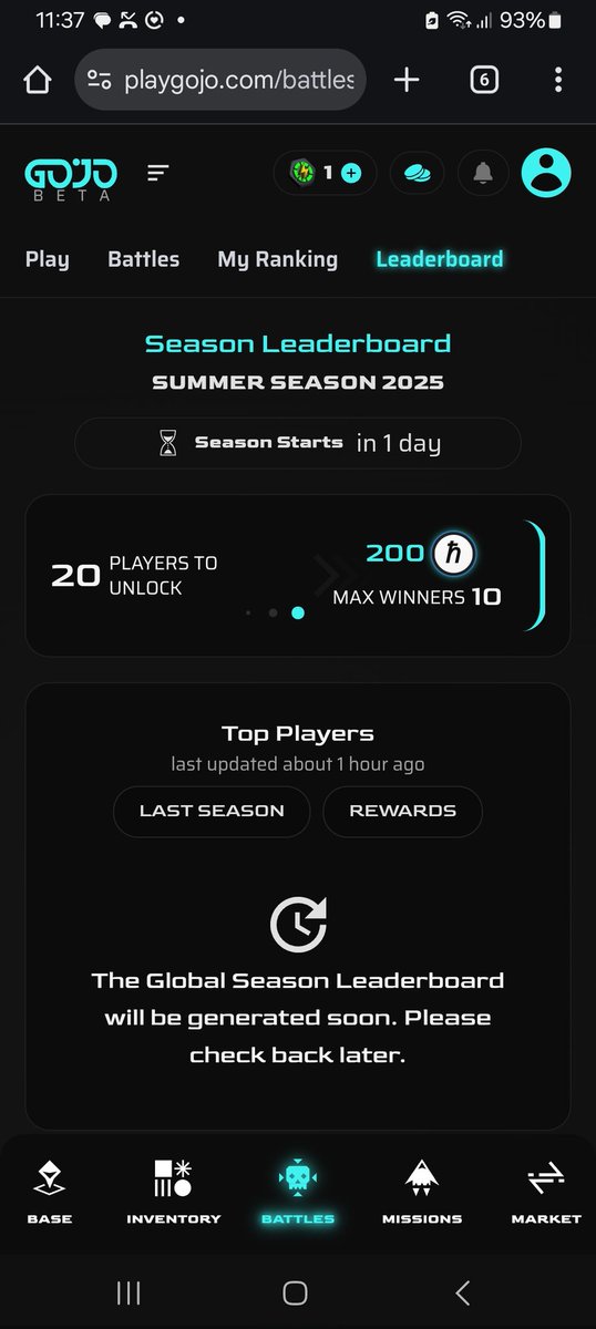 Hola, Comandantes 🫡

La pretemporada de verano ya está aquí ☀️⛱️

Durante 2 semanas vais a poder obtener rewards en vuestro propio ranking personal

Además, pusimos 200 $HBAR  leaderboard para los mejores ⚔️