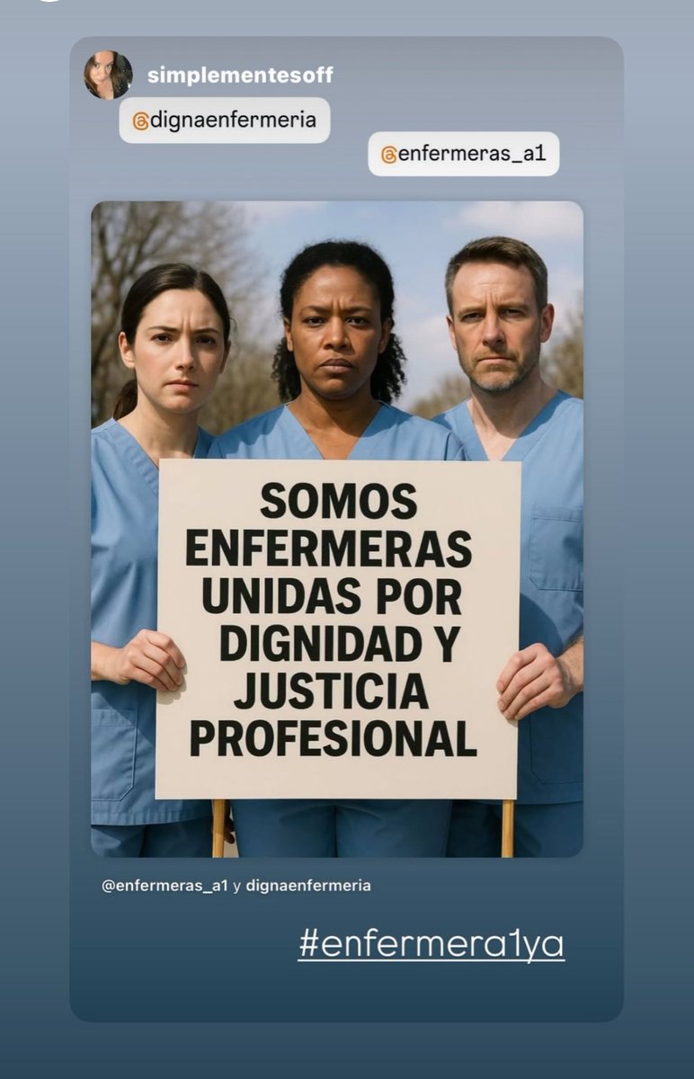 albertodelag🅰️1️⃣ Ya!!!EESTOs solución!!! (@albertodelag) on Twitter photo #enfermera1ya
Mónica García: "Tenemos toda la ambición para un Estatuto Marco que marque la diferencia"
Entre ambición y vocación nos van dejar con un palmo de narices...
<a href="/Monica_Garcia_G/">Mónica García</a> alguna idea más o seguimos de bla bla bla #enfermera1ya
Mónica García: "Tenemos toda la ambición para un Estatuto Marco que marque la diferencia"
Entre ambición y vocación nos van dejar con un palmo de narices...
<a href="/Monica_Garcia_G/">Mónica García</a> alguna idea más o seguimos de bla bla bla