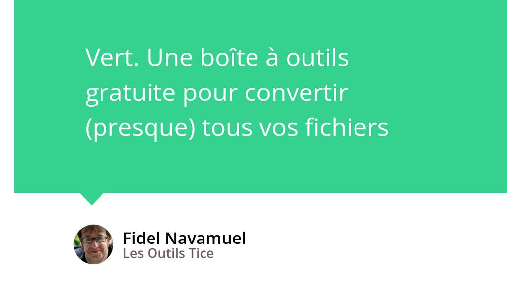 Vert, c’est l’équivalent numérique du couteau suisse pour vos fichiers multimédias.

Lire 👉 lttr.ai/AhgJj

#Pratique