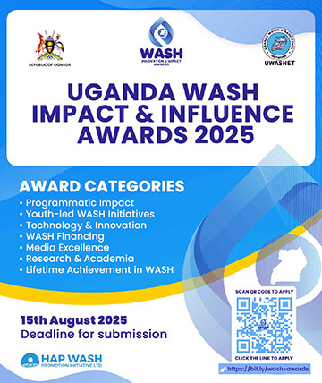 4 DAYS LEFT 
Uganda’s first-ever WASH Awards nominations are closing fast. Know a hero bringing clean water, safe toilets, or hygiene to their community? This is it—nominate before Aug 15. Nominate ➡️ bit.ly/wash-awards. Full story: c-news.ug/deadline-looms…