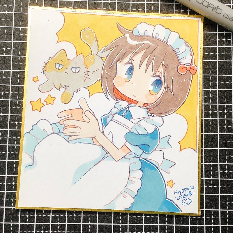 猫のメイドさん
完成しました。
ふさふさ猫さんがご主人様です 