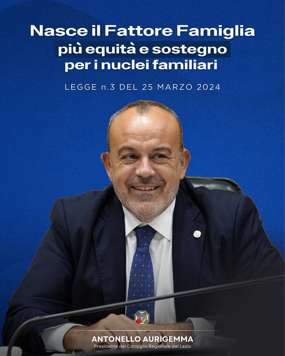 Il Lazio introduce il Fattore Famiglia, un nuovo indicatore che integra l’ISEE per valutare meglio le esigenze delle famiglie. 

Obiettivo? Sostegno più mirato, equità e riconoscimento del ruolo sociale delle famiglie. 

#FattoreFamiglia #Lazio