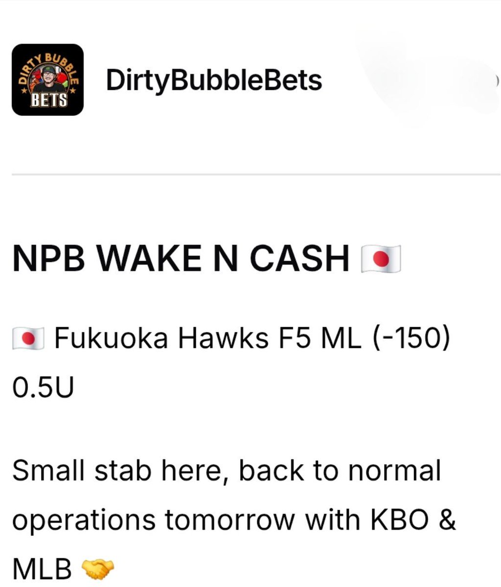 allcappersfreee's tweet image. With no KBO today, some have posted for NPB.

#DIRTYBUBBLEBETS 
#KIMSPICKS
