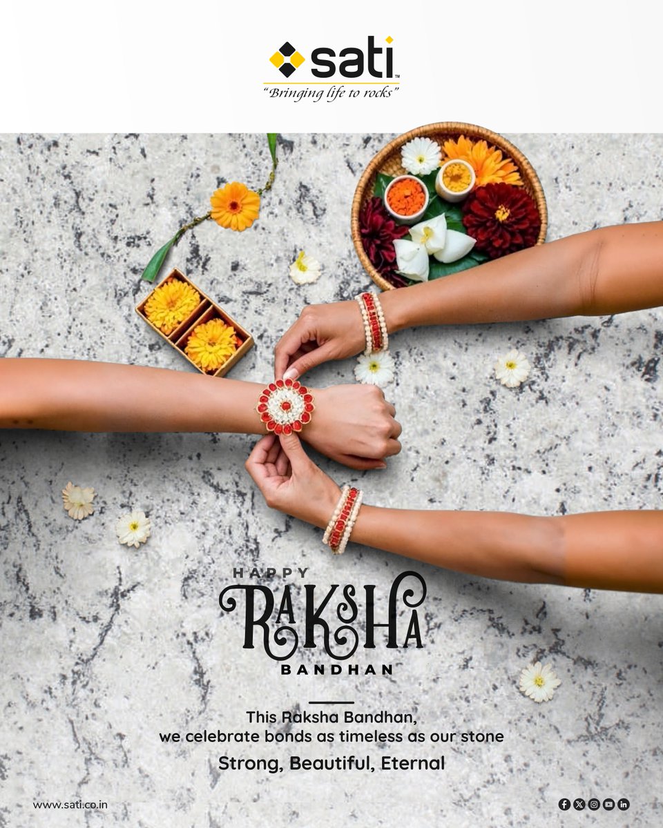 Solid as Stone, Precious as Love 💎❤️
This Raksha Bandhan, we honor the bond that’s as strong and timeless 
as our finest surfaces. Crafted with care. Built to last. 
Just like your sibling love

#RakshaBandhan2025 #SiblingBond #TimelessLove #AsmiSurfaces #StrongerTogether