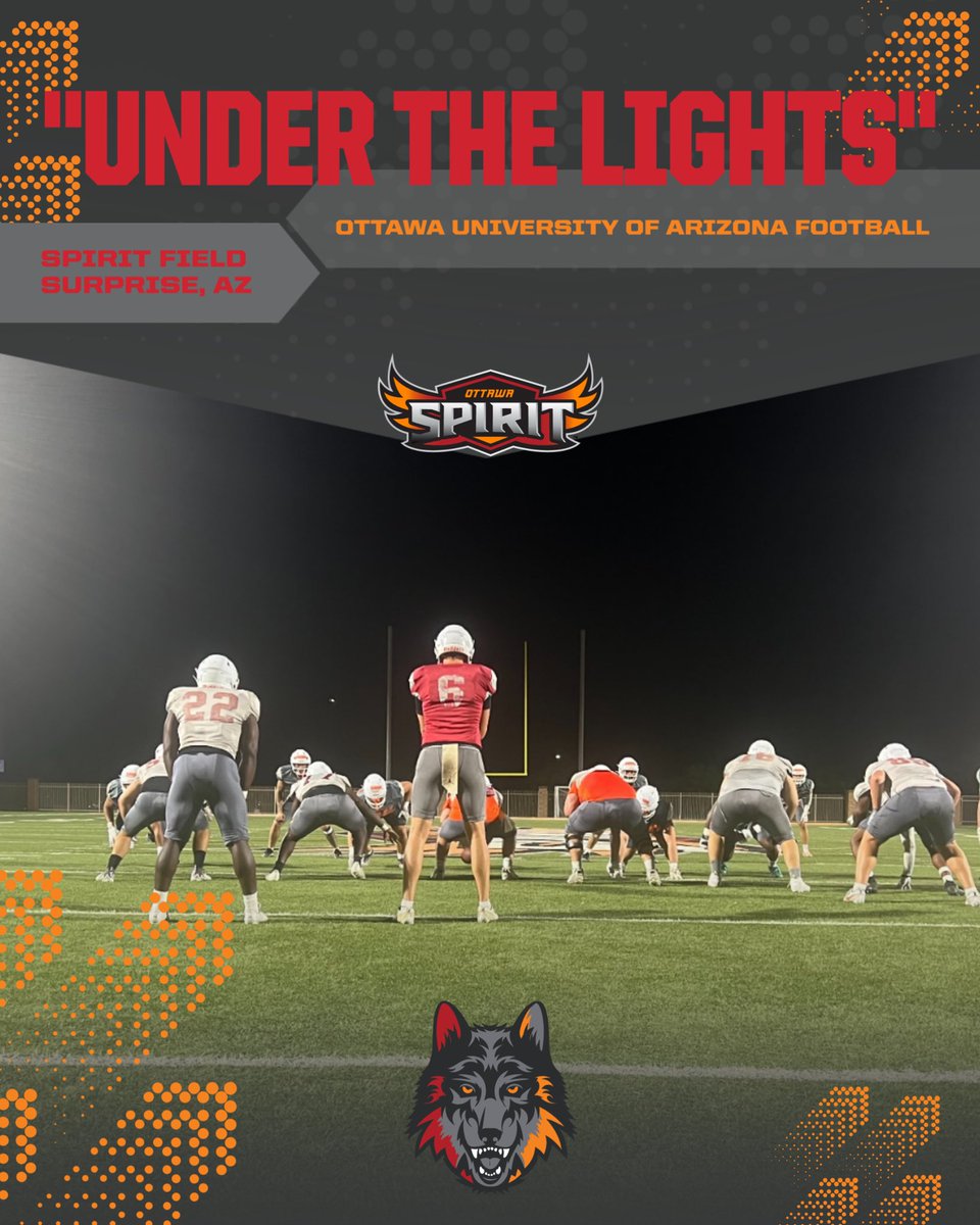 OUAZFootball's tweet photo. #5 - Under the Lights 💡 
#WeAreOUAZ #RunWithThePACK https://t.co/MEJfoO8FqU