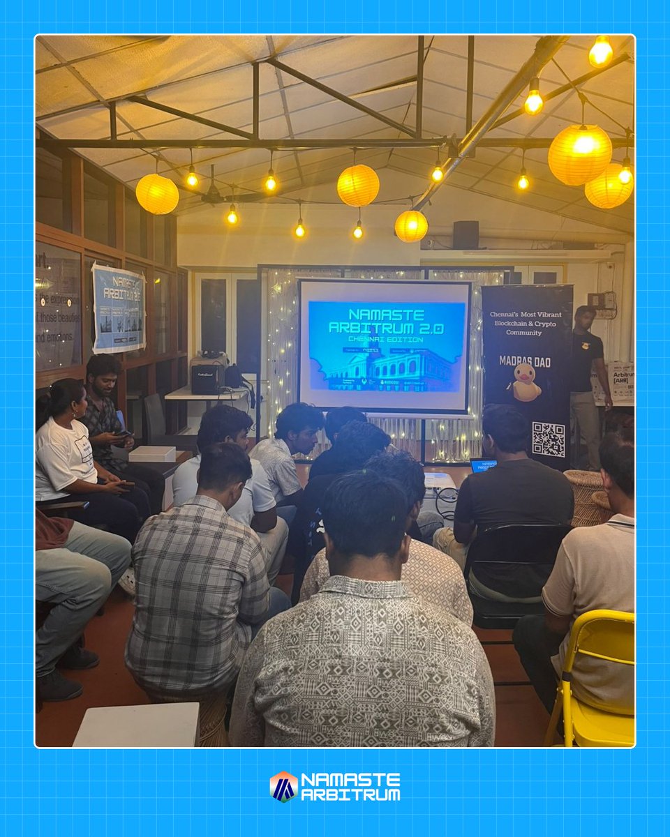Namaste Arbitrum: Chennai Edition 📸

From insightful convos to unexpected memes, here’s a glimpse of how Chennai showed up for <a href="/arbitrum/">Arbitrum</a> 💙