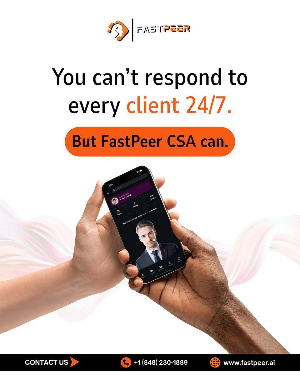 FastpeerAI's tweet image. Never Miss a Customer Again
Introducing Fastpeer’s CSA Automation

Your AI-powered support agent that works around the clock.
From smart agent assignment to real-time chat handling and automated task follow-ups, CSA keeps your support running smoothly, even when your team is…