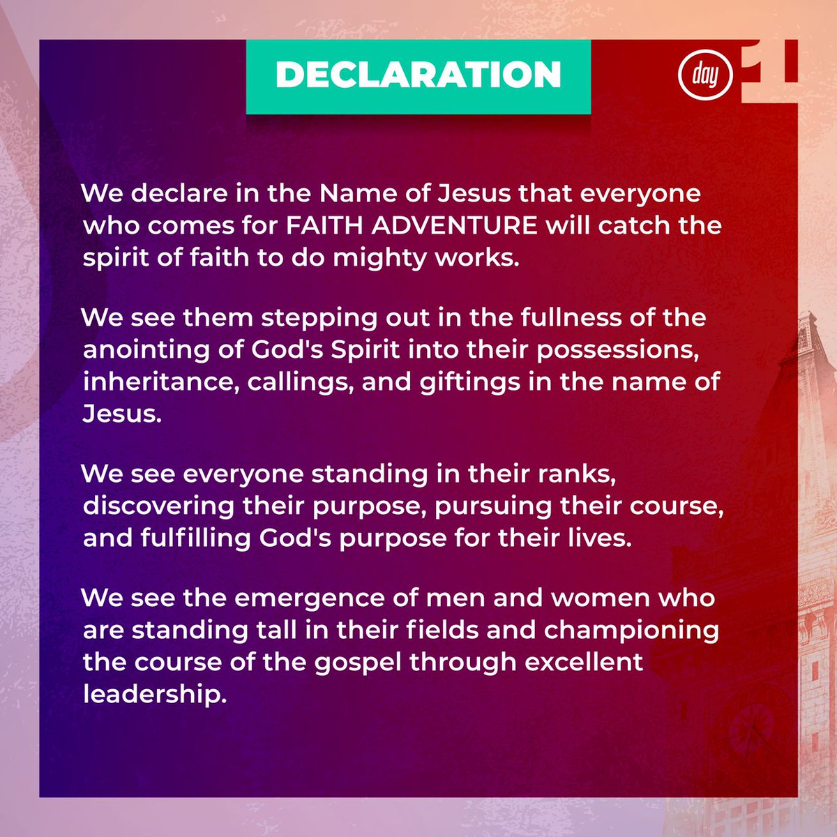 CFCAbuja's tweet image. Testimonies abound when we pray: join us!
See flyers for more details and prayer focus

#DaysofGlory
#PastorAromeTokula 
#ChristFamilyMinistry 
#LoveIsKing