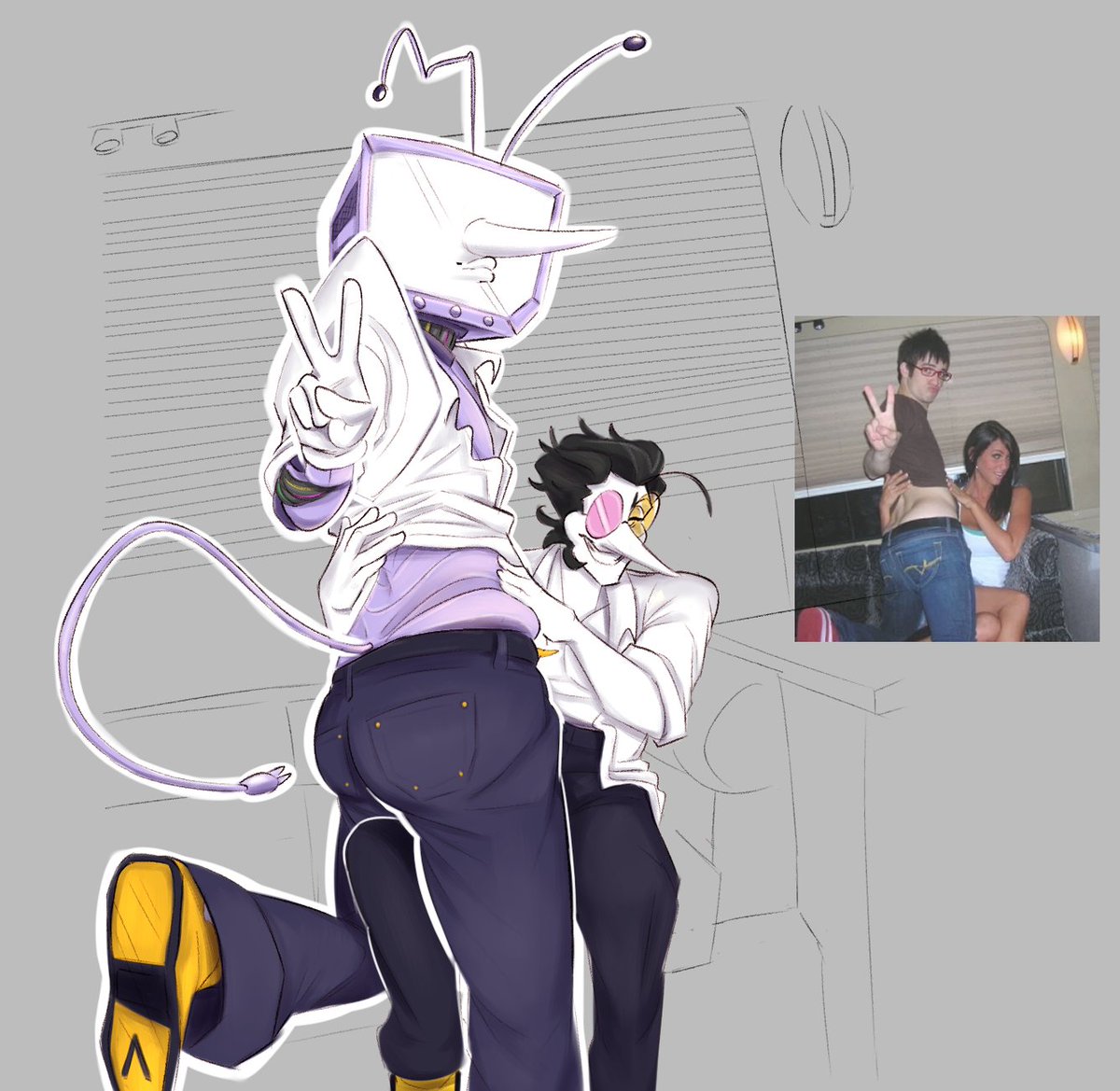 sinnamonbani's tweet photo. ✌️😙  #spamtenna #DELTARUNE https://t.co/2aEINimroU