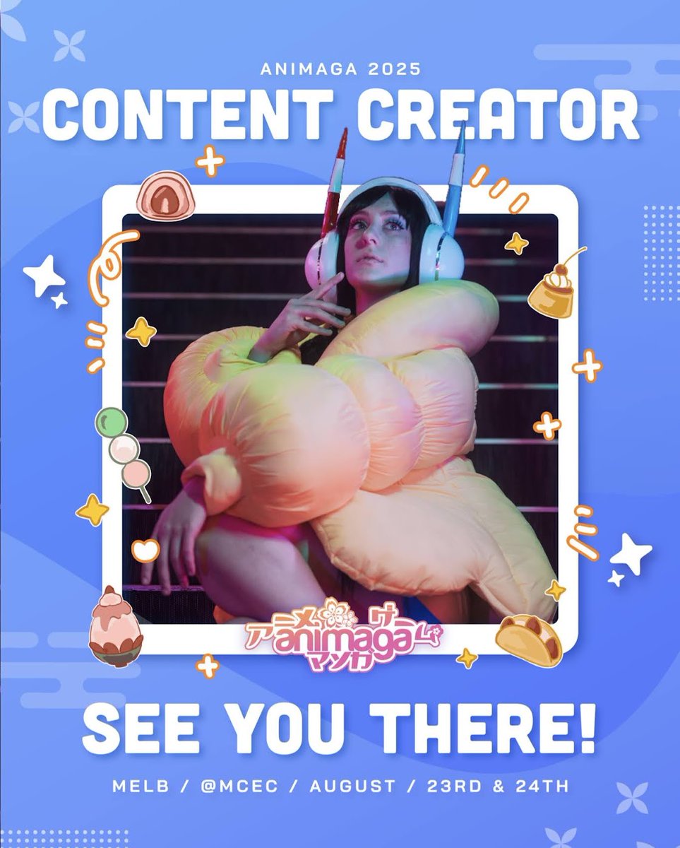 Phew <a href="/AnimagaExpo/">Animaga</a> nears closer and closer!

I posted a little bit ago on instagram, but I will be attending this year as a featured content creator ~💫 

sadly weekend passes have since sold out! but limited single day passes remain so get in quick!

animaga2025.eventbrite.com.au