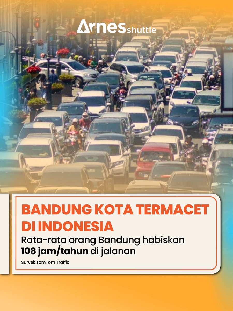 ArnesShuttle's tweet photo. Kota termacet di Indonesia tuh gak main-main — panasnya udah kayak oven, macetnya bikin lupa tujuan, belum lagi bensin yang makin bikin dompet menjerit 

Daripada kamu stress sendiri di belakang kemudi, mending pilih cara yang lebih santuy bareng Arnes Shuttle! https://t.co/PXq5xaYIwG