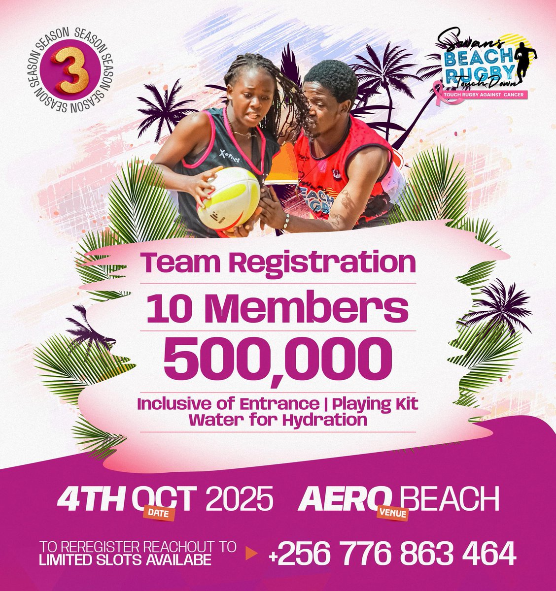 SwansSportsClub's tweet image. The excitement is on.  Is your team ready to champion the cause against cancer in the upcoming beach touch rugby fest? Everyone is a potential victim to cancer, REGISTER your team &amp;amp; we unite to screen for cancer &amp;amp; other non communicable diseases.  Prevention is better than cure