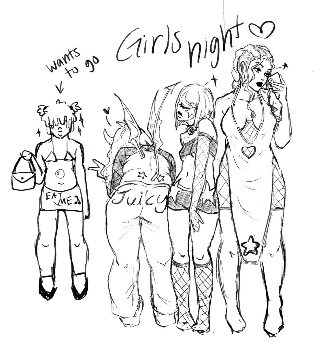 HunniPastel's tweet photo. Girls night!! #oc #ocart #girlsnight https://t.co/hf5tgQlm2j