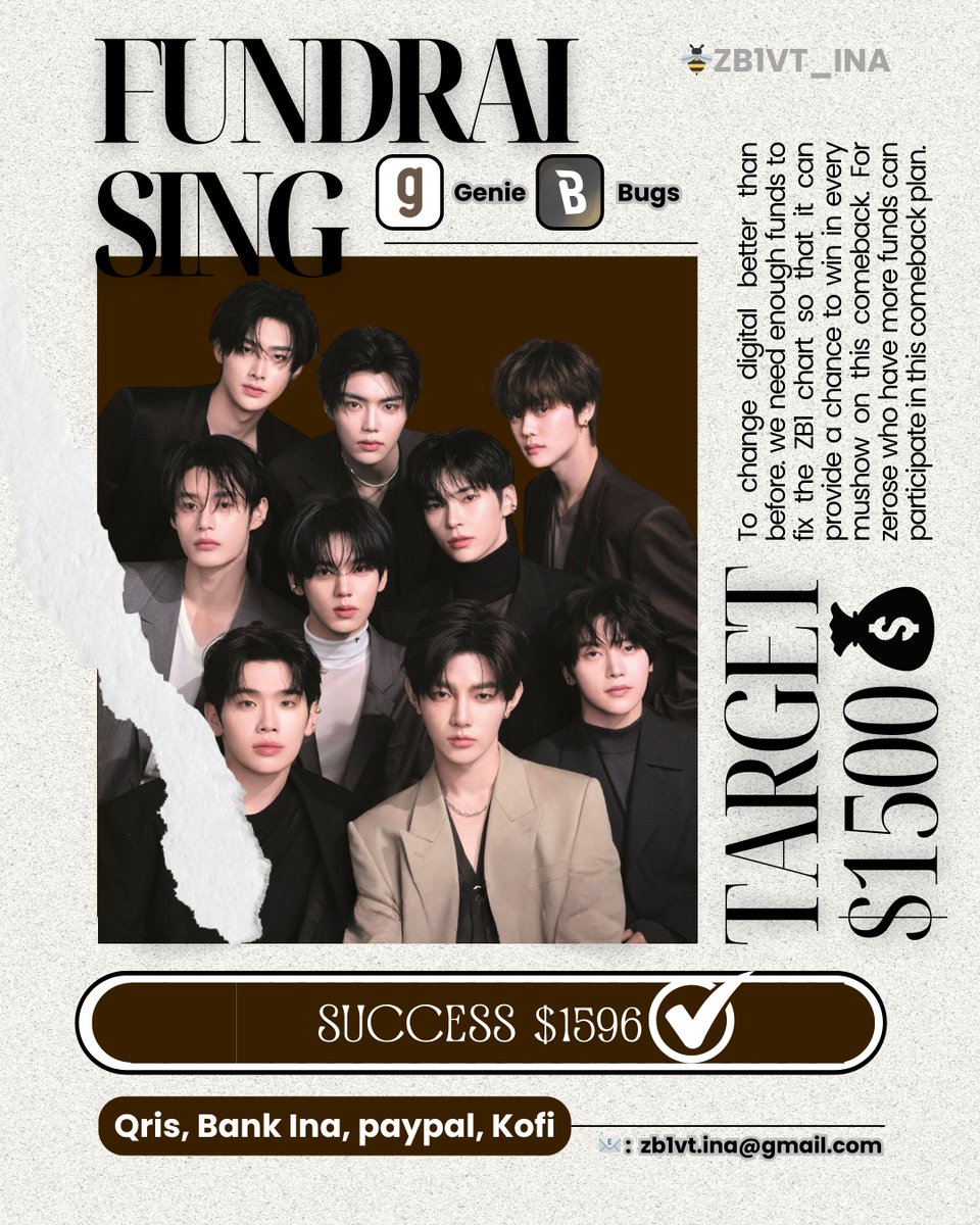 [DONATION UPDATE 1]

HELLO ZEROSE

This is a donation update for K-Digital ZB1. 
Thank you to everyone who donated to reach the target for donation 1

Here are the details of the donations we received :
• Regular = 3,086,130 
• Matching Challenge = 5,000,000 
• Chemi =
