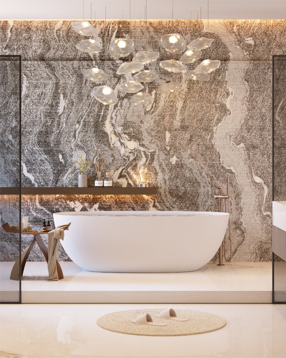 TheQuarryCast's tweet image. From the dramatic landscapes of Italy, emerges a natural stone that redefines glamour.
The Quarry curated Alps Glitter, a grey granite alive with garnet and a mica schist that dazzles with a natural brilliance. Sculpted with The Quarry curated Corteccia finish from Italy, its…