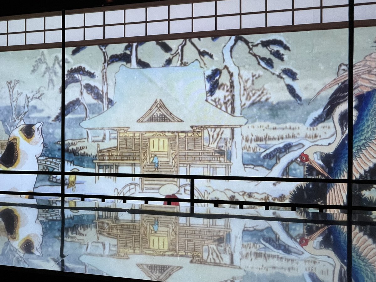 otoufuz14's tweet photo. 「動き出す浮世絵展」に行ってきました💨

まるで江戸時代へタイムスリップしたような感覚になれる展覧会✨

これはイマーシブ（没入型）空間ならではの魅力よね…👏

浮世絵の歴史や江戸文化についての解説パートも👀

楽しかったし勉強にもなった〜‼️📖

#動き出す浮世絵展 https://t.co/Bk6AeYRZ03