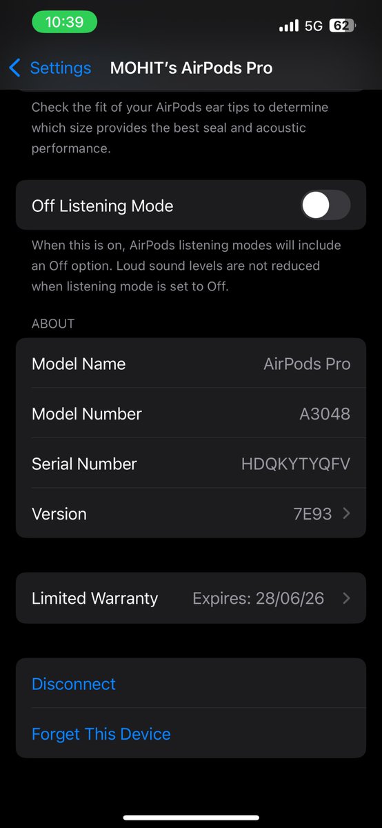 mohitmahajan70's tweet photo. Paid for new AirPods Pro 2nd Gen from 
@Flipkart
 Order: OD335089983970236100
Ordered: 1 Aug 25
Delivered: 5 Aug 25
Apple Warranty: till 28 June 26 
Means already used before → sold as new.
NOT e-commerce → e-con
@_Kalyan_K @BadriHemant
#FlipkartScam
#FraudAlert #ConsumerRights https://t.co/ZAUMToLEWy
