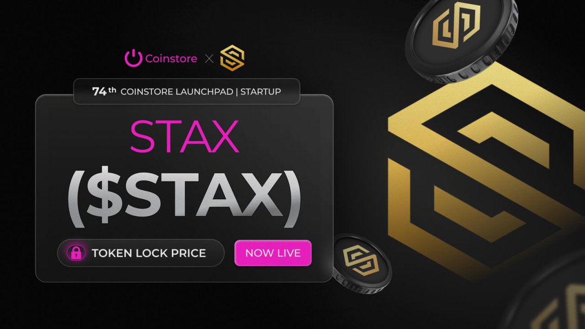 CoinstoreExc's tweet image. 🚀74th Coinstore Launchpad | Startup - STAX($STAX) – NOW LIVE!🚀

⏱ Subscription Period:
2025/8/11 18:00 - 2025/8/14 18:00 (UTC+8)

🤑 Hard Cap Per User: 10,000 USDT
📈 Startup Price: 0.075 USDT 

🔗 Secure your spot now: bit.ly/4ovTqAN
📕 Full details:…
