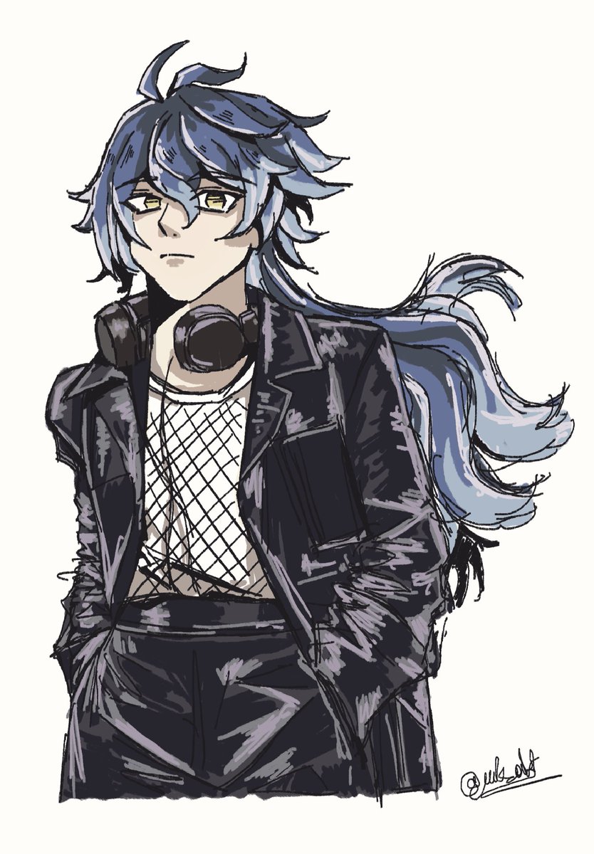 Paii_yee's tweet photo. Emo husband. #GenshinImpact #flin https://t.co/frA0S725Ln