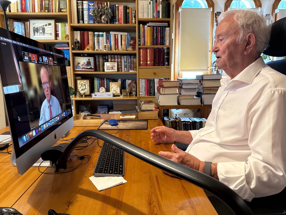 On Saturday, July 26, 2025, at 14:00 BST, the Faculty of Homeopathy organized a webinar with Prof. Vithoulkas and also celebrated his birthday. Dr. Gary Smyth hosted the event, and Prof. Vithoulkas delivered a speech on the topic: “A Critical Overview of Homeopathic Research.” It