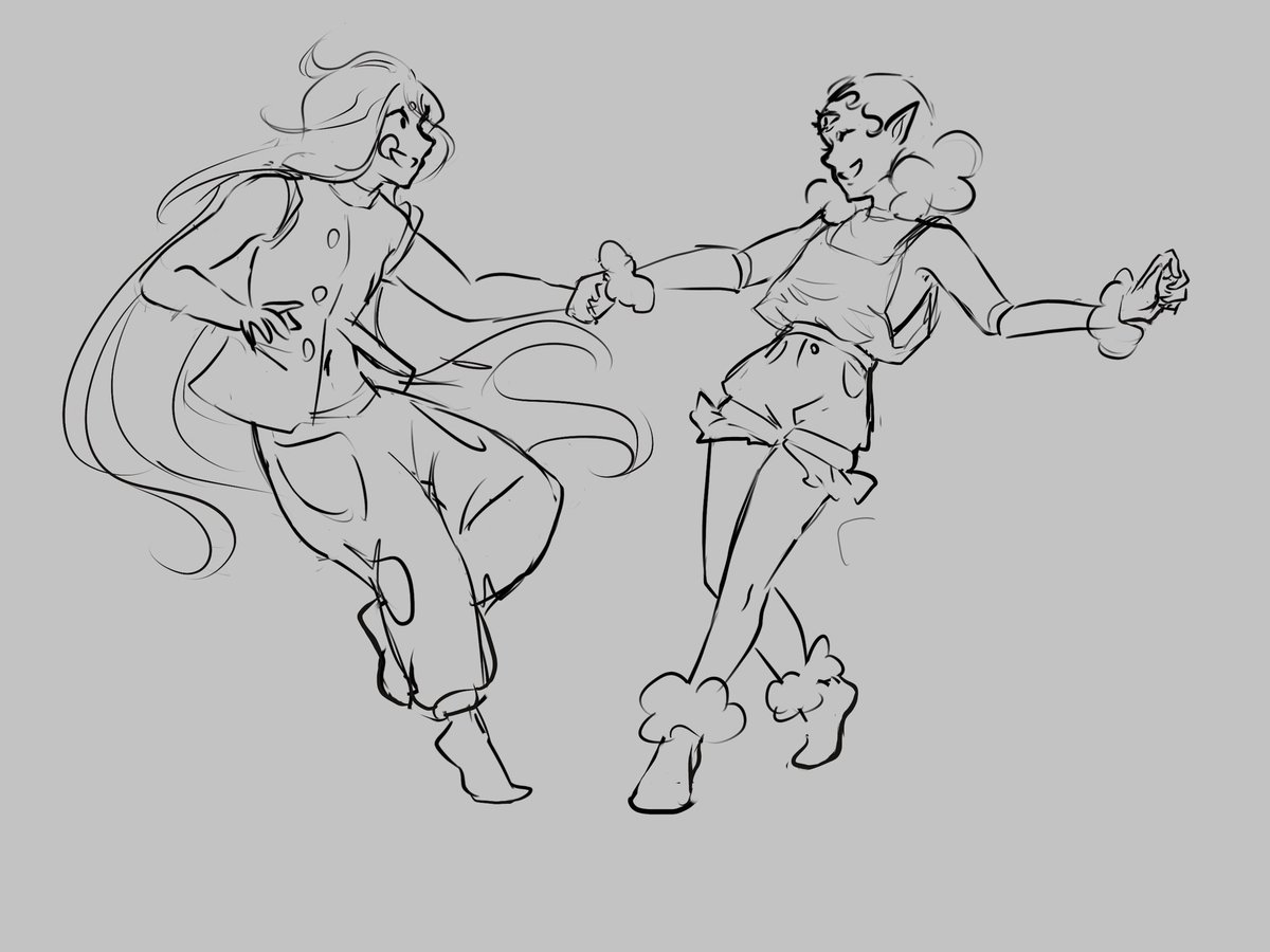 HunniPastel's tweet photo. Sketch of my kids! Mary and Molly! A boy and his fae #oc #ocart #sketch https://t.co/jtIxdVkEGK