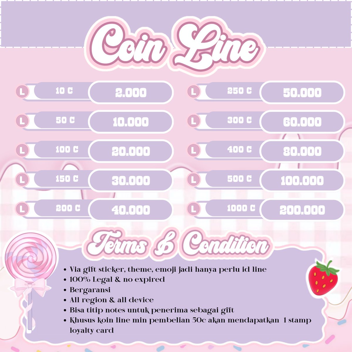 akuuww masih openk yaa yuk yg need coin line fast lgsg dm sjaa

t. zonauang need tawarin wts wtb