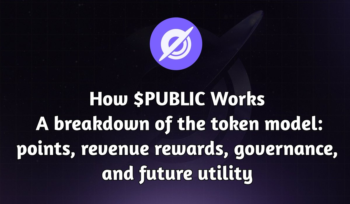 Day4 #CoinList Hero challenge in <a href="/PublicAI_/">PublicAI</a> 🔥

First of all click the link and join the #PublicAI presale here 👇
coinlist.co/publicai

Now let's talk about How $PUBLIC works, Token model, Points, Revenue Rewards, Governance and Future Utility 👇

Public Token 👇
The $PUBLIC
