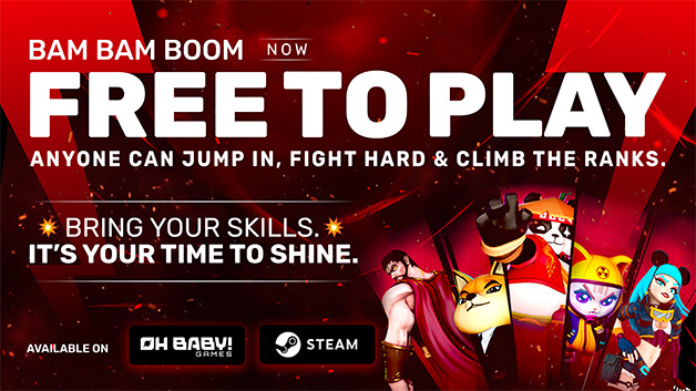 Bam Bam Boom is now FREE TO PLAY!