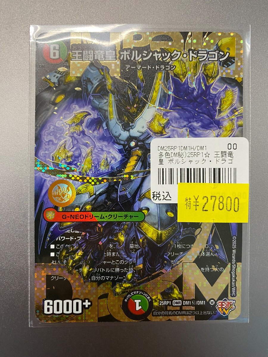 王闘竜皇ボルシャック・ドラゴン シークレット㊙️ デュエマ】 王闘竜皇 ボルシャック・ドラゴン DM25RP1/シク の