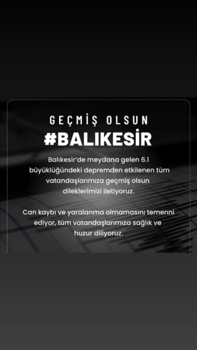 Çok geçmiş olsun Balıkesir 🤲🙏