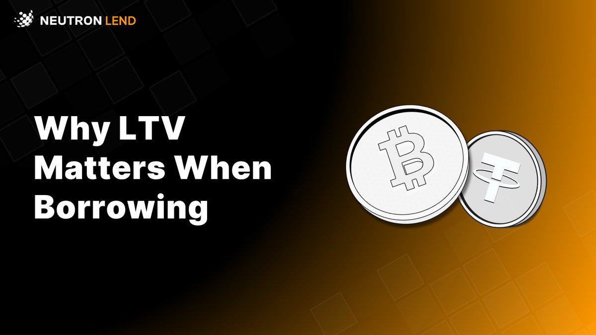 Loan-to-Value (LTV) is the percentage of your collateral used to secure a loan.

At <a href="/neutronlend/">Neutron Lend</a>, we use a 50% LTV for Bitcoin-backed loans.

Here is why it matters to you:
- Lower risk of liquidation during price drops
- More time to react if the market moves against you
-