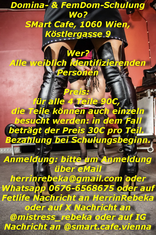 herrinrebeka (@herrinrebeka) on Twitter photo Domina- & FemDom-Schulung
16 Stunden in 4 Teilen <a href="/SMart_Cafe/">SMart Cafe</a>
Teil1 Montag, 22.9.2025
Teil2 Montag, 29.9.2025
Teil3 Montag, 6.10.2025
Teil4 Montag, 13.10.2025
by <a href="/mistress_rebeka/">Herrin Rebeka</a> <a href="/herrinrebeka/">herrinrebeka</a> <a href="/sklavevonrebeka/">sklavevonrebeka</a> Domina- & FemDom-Schulung
16 Stunden in 4 Teilen <a href="/SMart_Cafe/">SMart Cafe</a>
Teil1 Montag, 22.9.2025
Teil2 Montag, 29.9.2025
Teil3 Montag, 6.10.2025
Teil4 Montag, 13.10.2025
by <a href="/mistress_rebeka/">Herrin Rebeka</a> <a href="/herrinrebeka/">herrinrebeka</a> <a href="/sklavevonrebeka/">sklavevonrebeka</a>