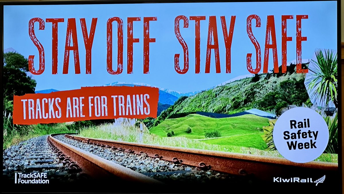 The 2025 campaign message for Rail Safety Week was launched today “Stay Off, Stay Safe — Tracks are for Trains.”

We heard from school students in Mt Maunganui, the Mayor of Matamata-Piako and many others who have experienced the devastation when people step inside the rail