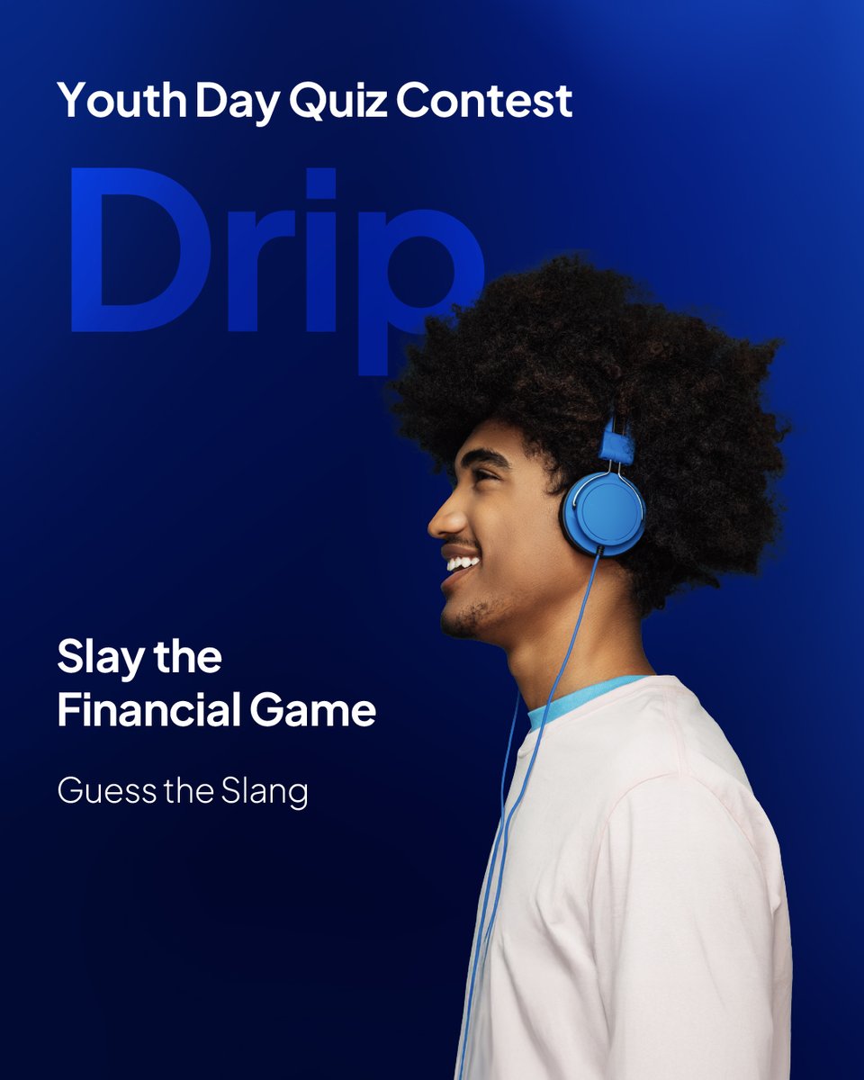 They say when your style is on point your wallet probably is too.
What does “drip” mean in the world of youth &amp; finance?

Guess correctly and you could win a shopping voucher.

#InternationalYouthDay #YouthCompetition