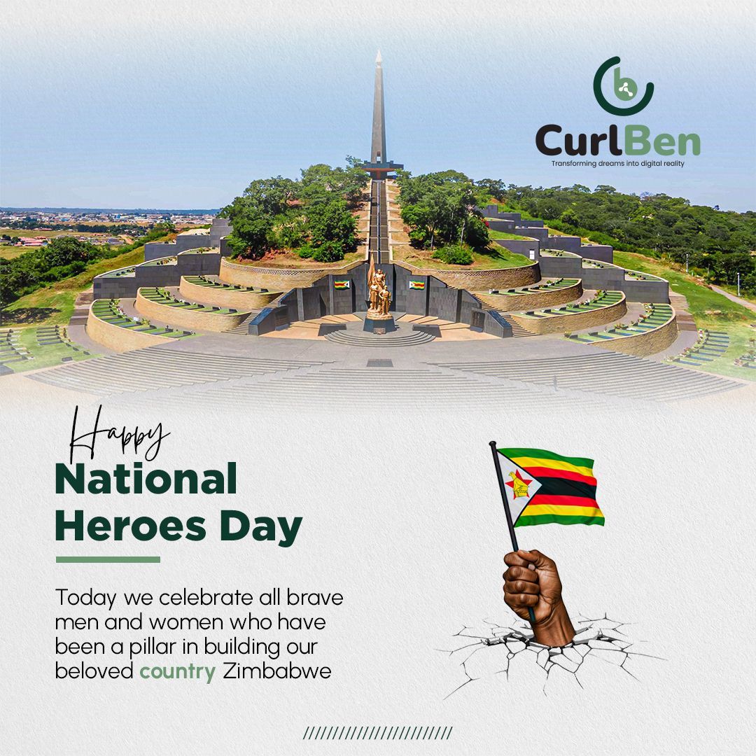 On this National Heroes Day, we honor the courageous men and women who shaped our beloved Zimbabwe. At CurlBen, we celebrate their legacy by empowering your digital journey. Together, let’s build a brighter future, inspired by our heroes!