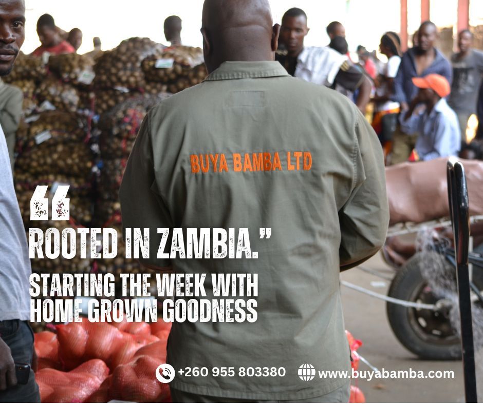 Buya Bamba Potatoes + Onions = Rooted in #Zambia 🇿🇲🥔🧅 Wishing you all a successful new week! #BuyaBamba #Potatoes