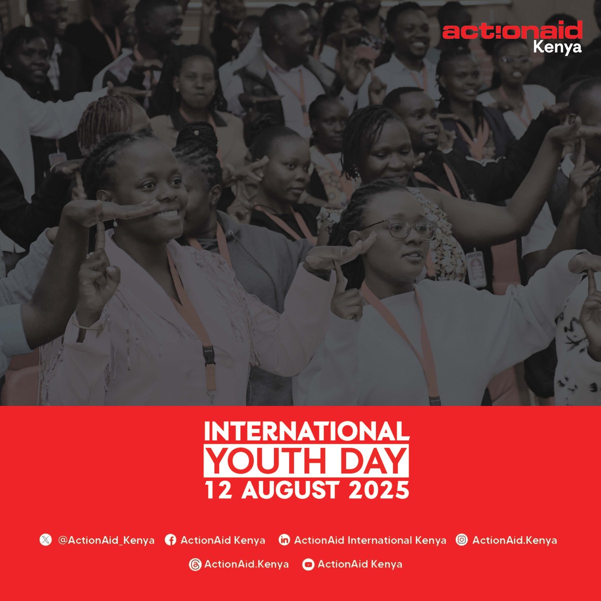 Tomorrow is International Youth Day! 🌍

At <a href="/ActionAid_Kenya/">ActionAid Kenya</a>, we’re proud to stand with young people who are leading change in their communities, advocating for climate justice, gender equality, and economic empowerment.

This #InternationalYouthDay, we celebrate their
