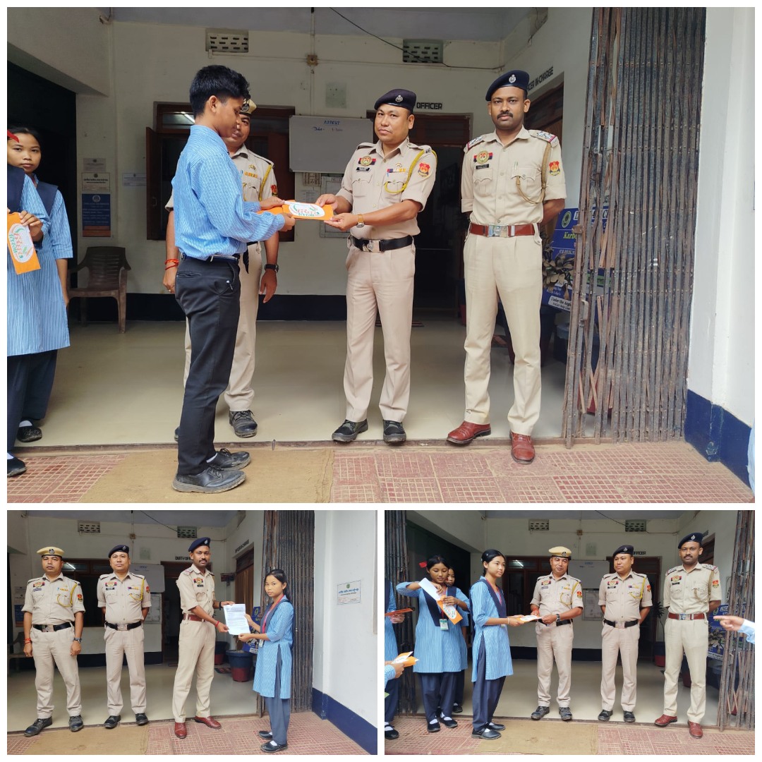 Letters handed over to the SDPO, Karbook and Police personnel of Karbook Sub Division by the students of various schools such as Ashram School, Karbook Panjiham HS School on 08.08.2025 as part of Har Ghar Tiranga Campaign 2025.

<a href="/mygovtripura/">MyGov Tripura</a> 
<a href="/DmGomati/">DM Office Gomati</a> 
#HarGharTiranga2025