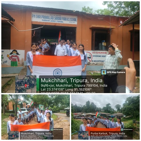 Har Ghar Tiranga Activities undertaken in various schools under Karbook Sub Division on 08.08.2025.

<a href="/mygovtripura/">MyGov Tripura</a> 
<a href="/DmGomati/">DM Office Gomati</a> 
#HarGharTiranga2025