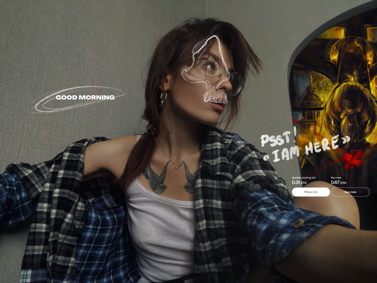 GOOD MORNING

There are 3 weeks left until one wonderful event that I am really looking forward to
Not even an event, but rather until the realization of one of my goals! 🔥

&amp; the art «I am here» resonates very much with this event, so maybe it's time to find a home for it?🌝